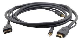 Kramer C-MHMA/MHMA-15 Cable HDMI de alta velocidad con Ethernet y audio estéreo de 3.5 mm de 4.60m